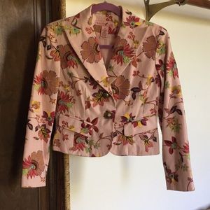 Bandilino Pink size 4p Embroidered Floral Blazer